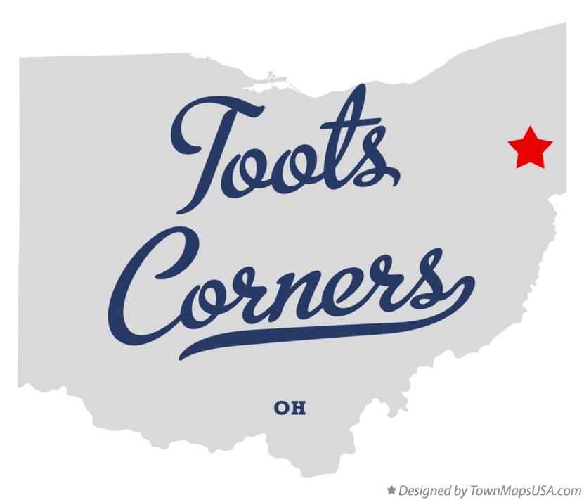 Map of Toots Corners Ohio OH