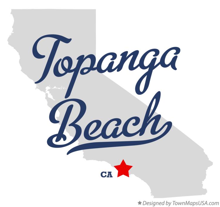 Map of Topanga Beach California CA