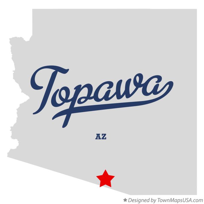 Map of Topawa Arizona AZ