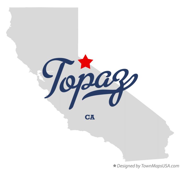 Map of Topaz California CA