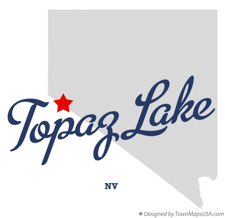 Map of Topaz Lake Nevada NV