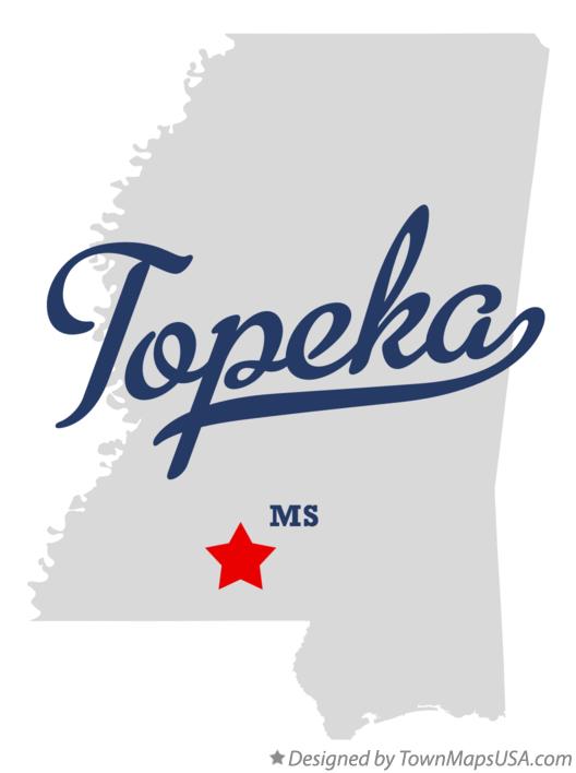 Map of Topeka Mississippi MS