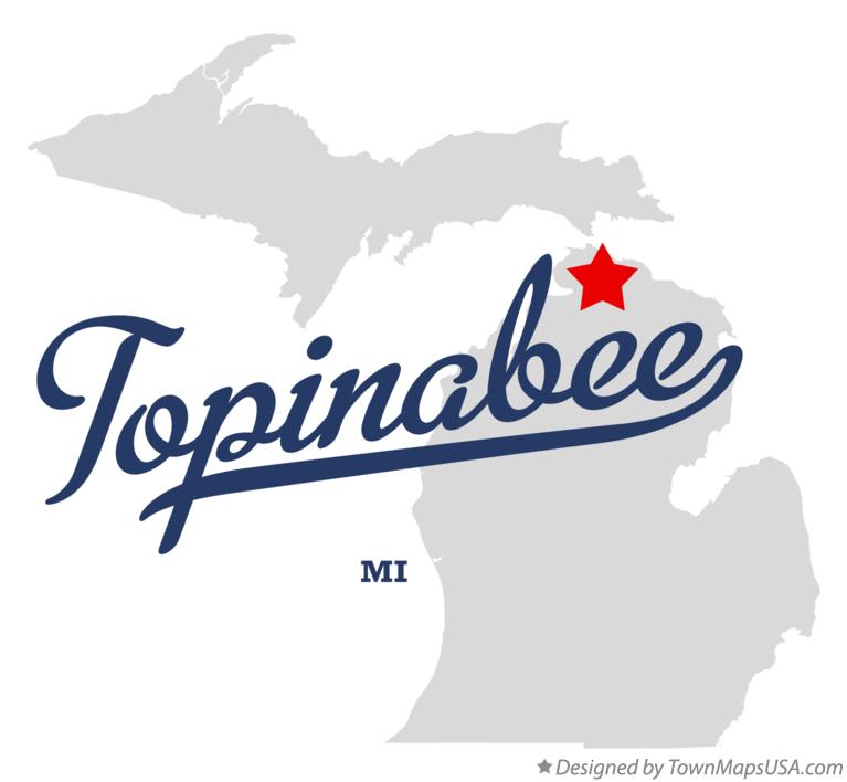 Map of Topinabee Michigan MI