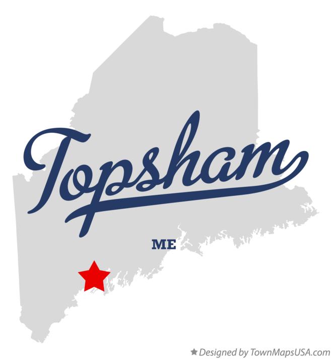 Map of Topsham Maine ME