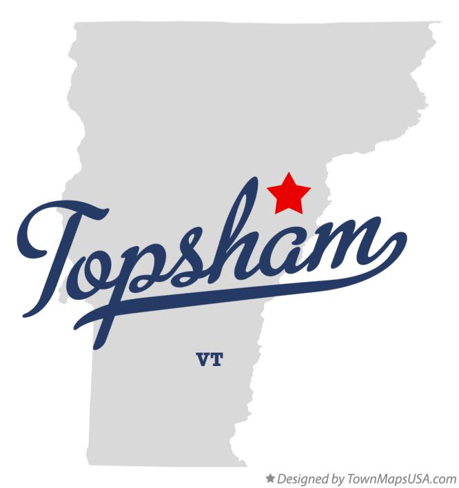 Map of Topsham Vermont VT