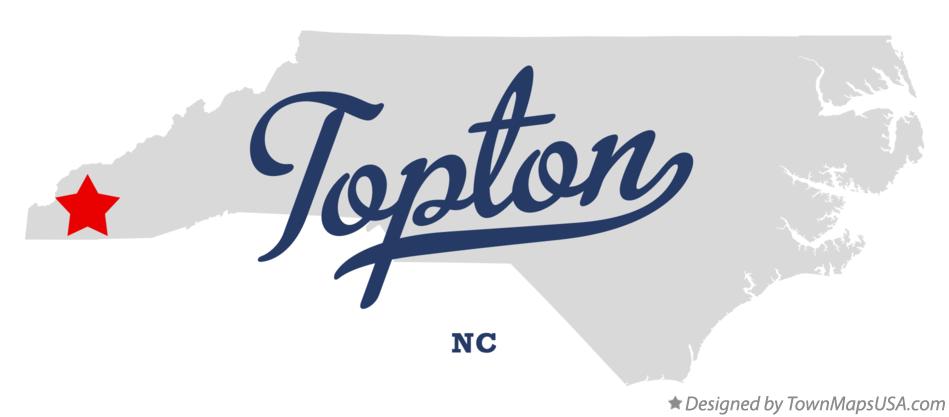 Map of Topton North Carolina NC