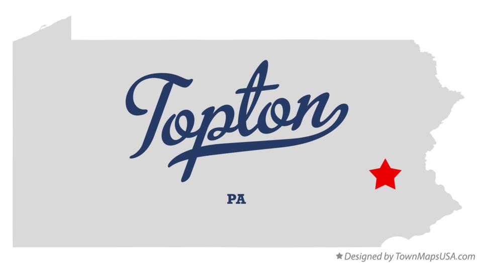 Map of Topton Pennsylvania PA