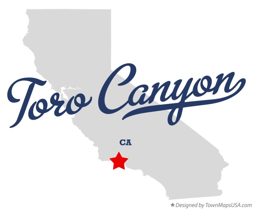 Map of Toro Canyon California CA