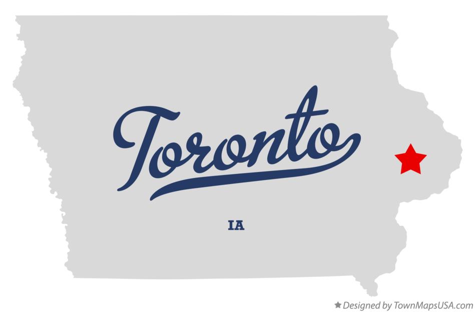 Map of Toronto Iowa IA
