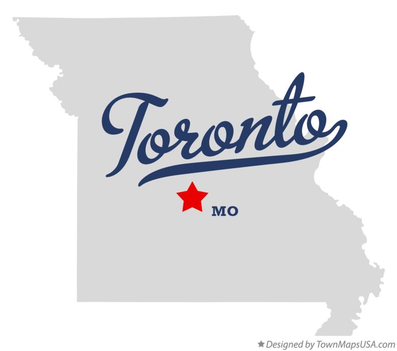Map of Toronto Missouri MO