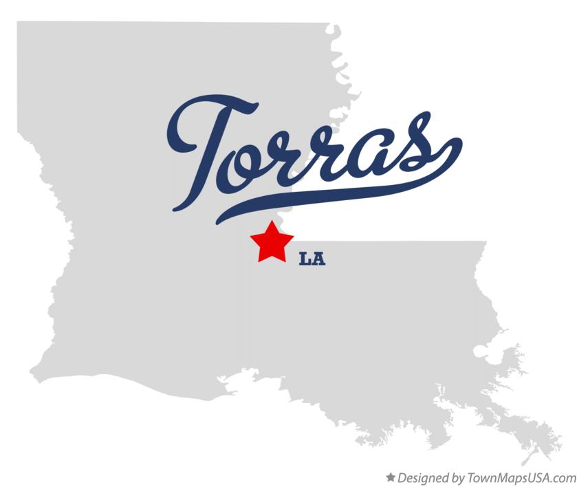 Map of Torras Louisiana LA
