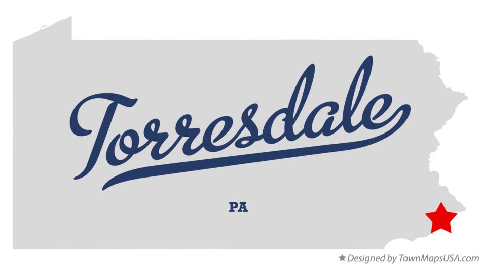 Map of Torresdale Pennsylvania PA