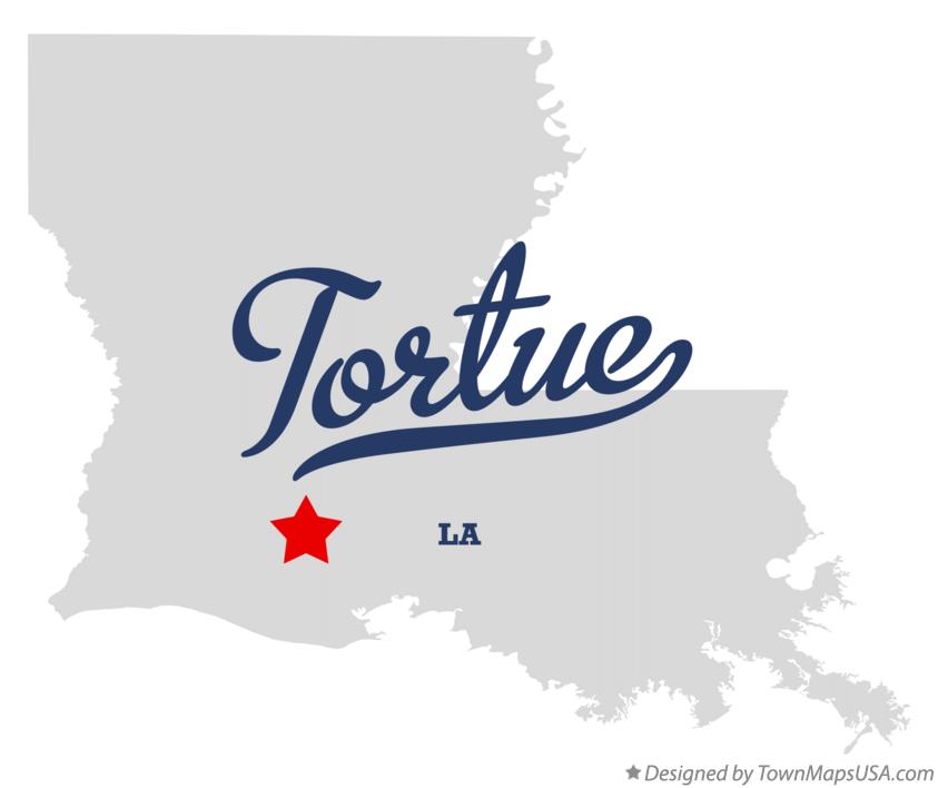 Map of Tortue Louisiana LA