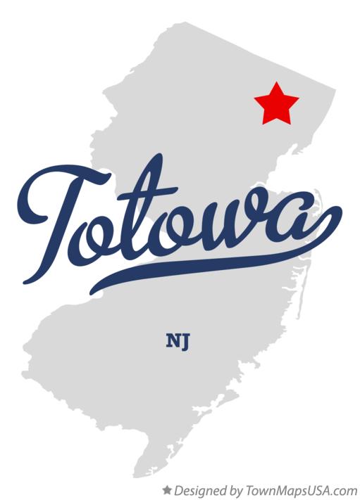 Map of Totowa New Jersey NJ
