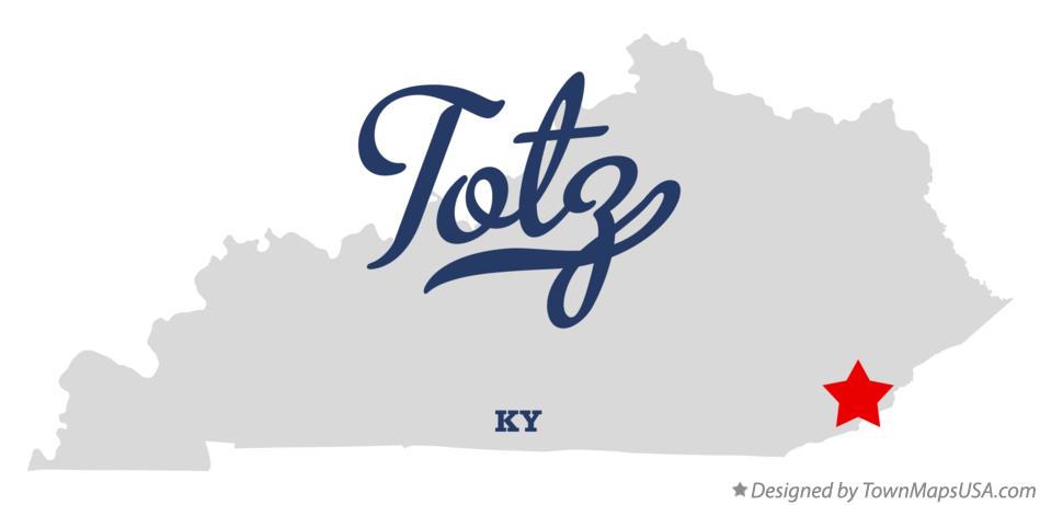 Map of Totz Kentucky KY