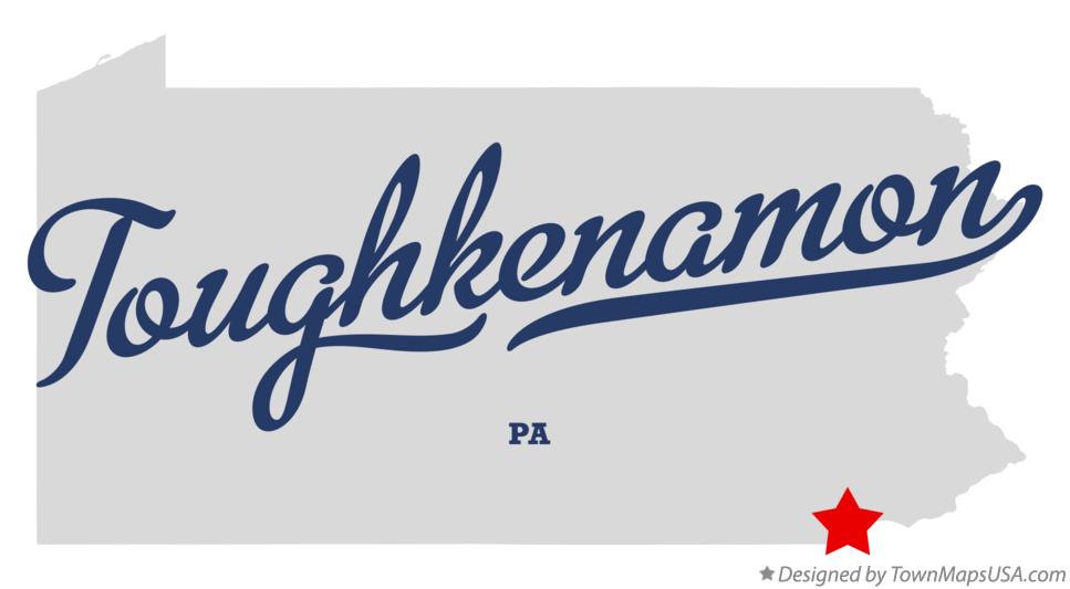 Map of Toughkenamon Pennsylvania PA