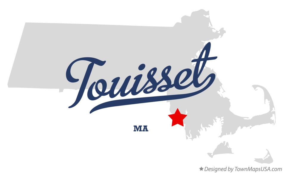 Map of Touisset Massachusetts MA