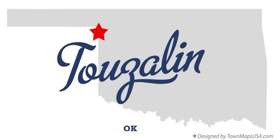 Map of Touzalin Oklahoma OK
