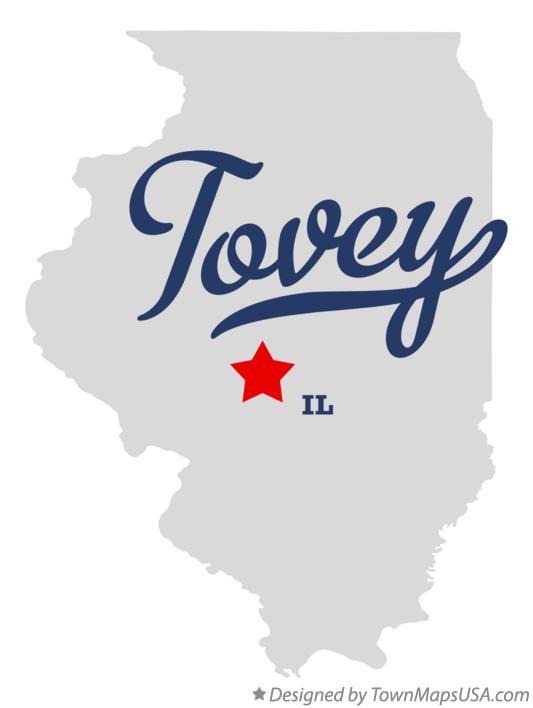 Map of Tovey Illinois IL