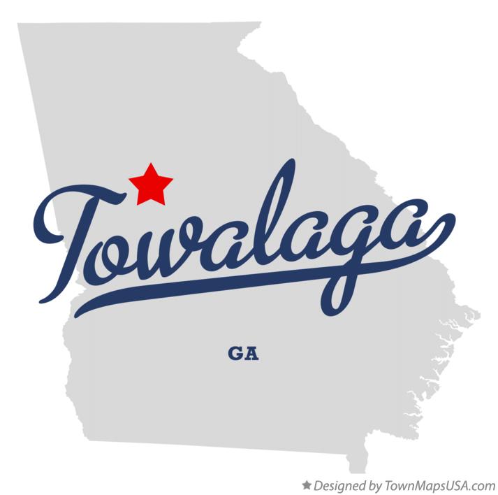 Map of Towalaga Georgia GA