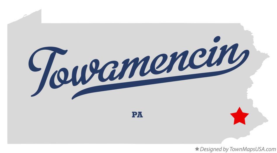 Map of Towamencin Pennsylvania PA