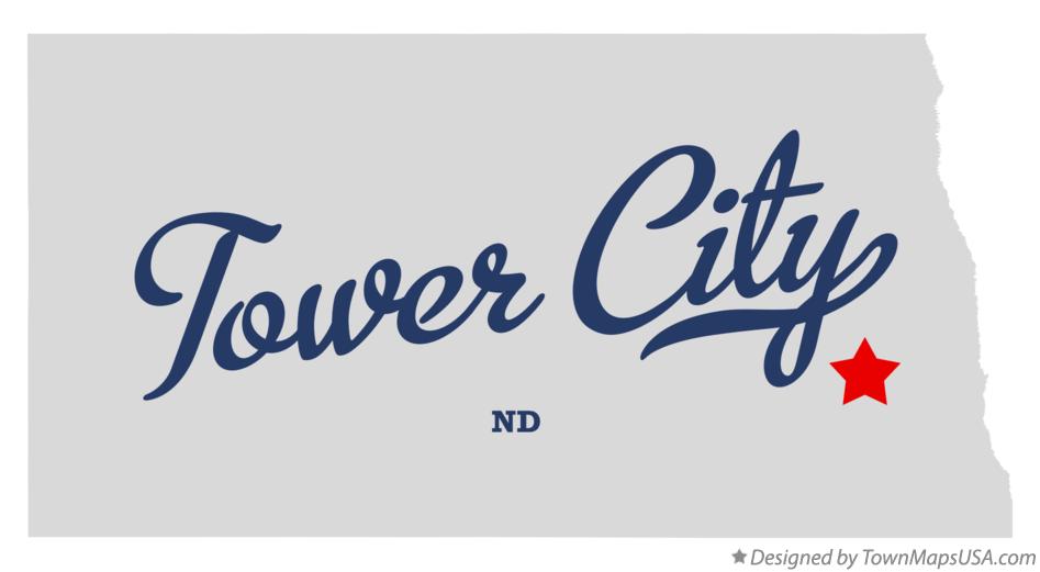 Map of Tower City North Dakota ND