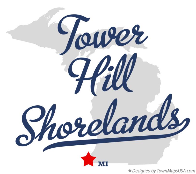 Map of Tower Hill Shorelands Michigan MI
