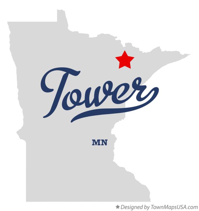 Map of Tower Minnesota MN