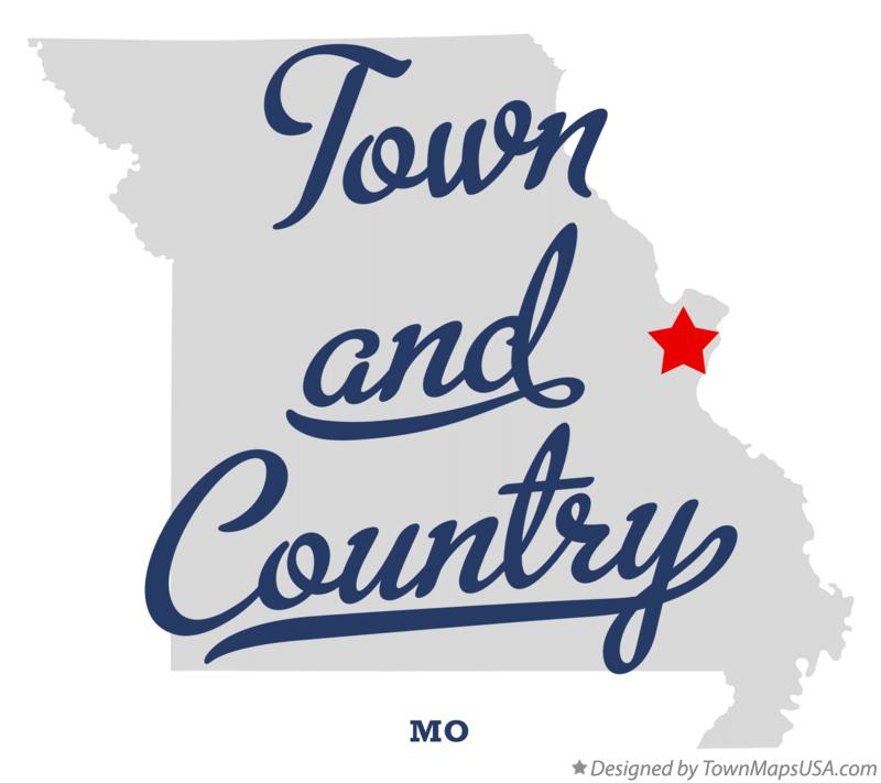 Map of Town and Country Missouri MO