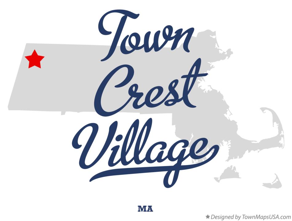 Map of Town Crest Village Massachusetts MA
