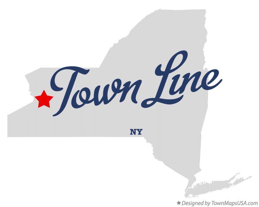 Map of Town Line New York NY