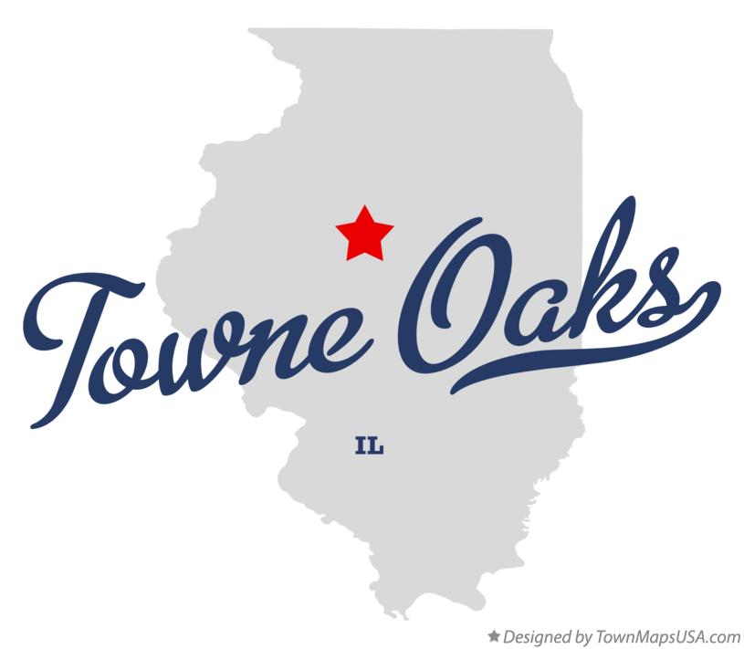 Map of Towne Oaks Illinois IL