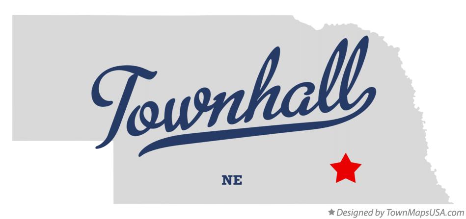 Map of Townhall Nebraska NE