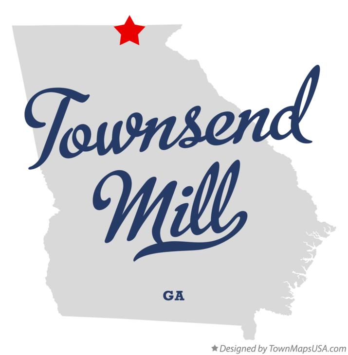Map of Townsend Mill Georgia GA