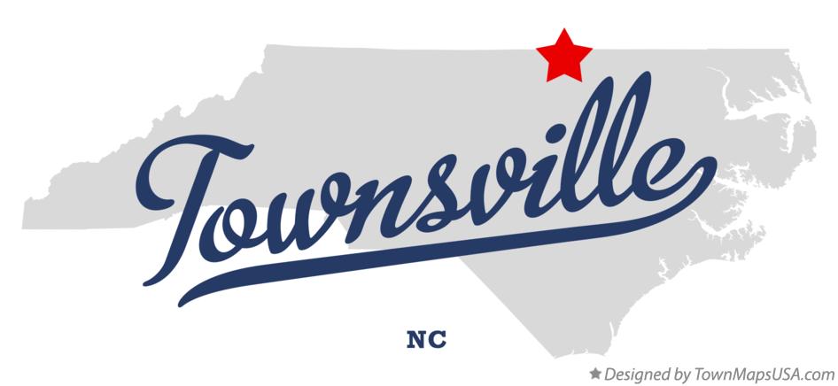 Map of Townsville North Carolina NC