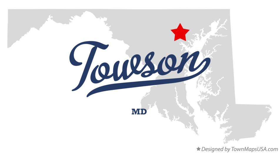 Map of Towson Maryland MD