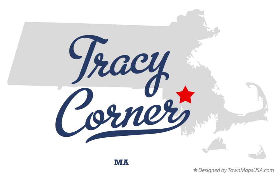 Map of Tracy Corner Massachusetts MA