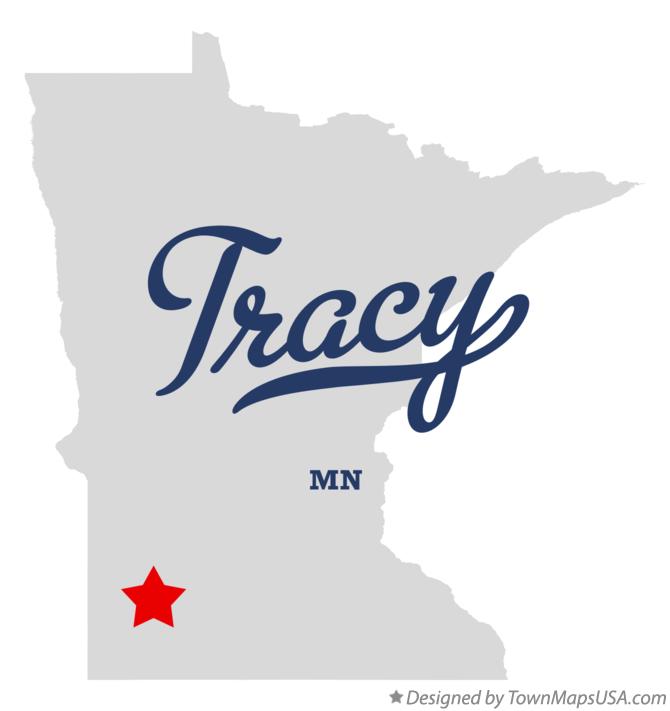 Map of Tracy Minnesota MN
