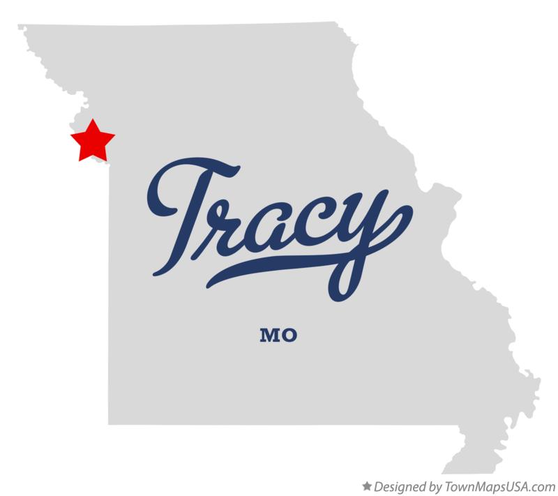 Map of Tracy Missouri MO