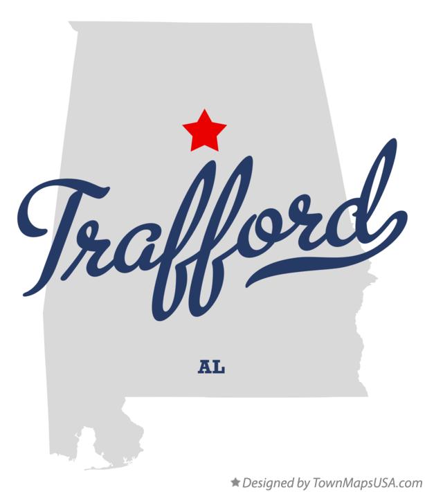 Map of Trafford Alabama AL