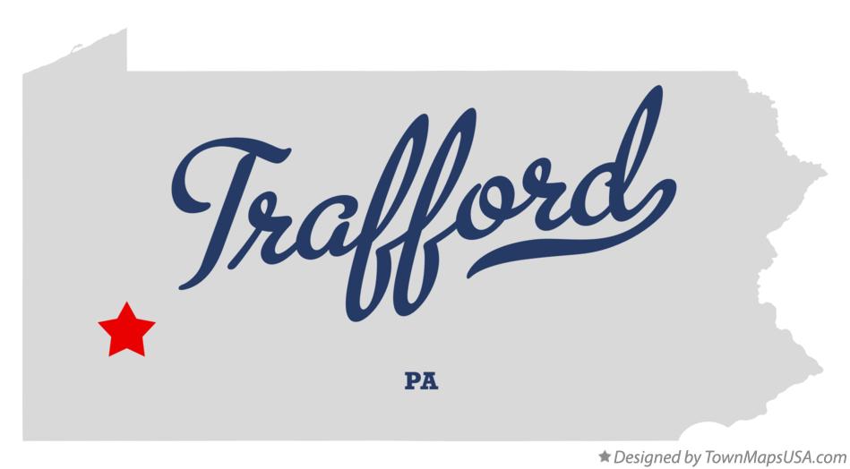 Map of Trafford Pennsylvania PA