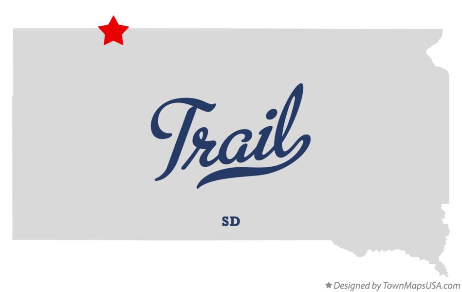 Map of Trail South Dakota SD