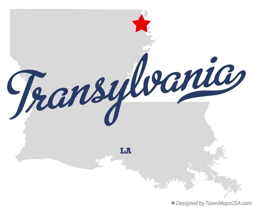 Map of Transylvania Louisiana LA