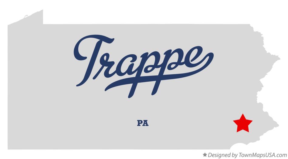 Map of Trappe Pennsylvania PA