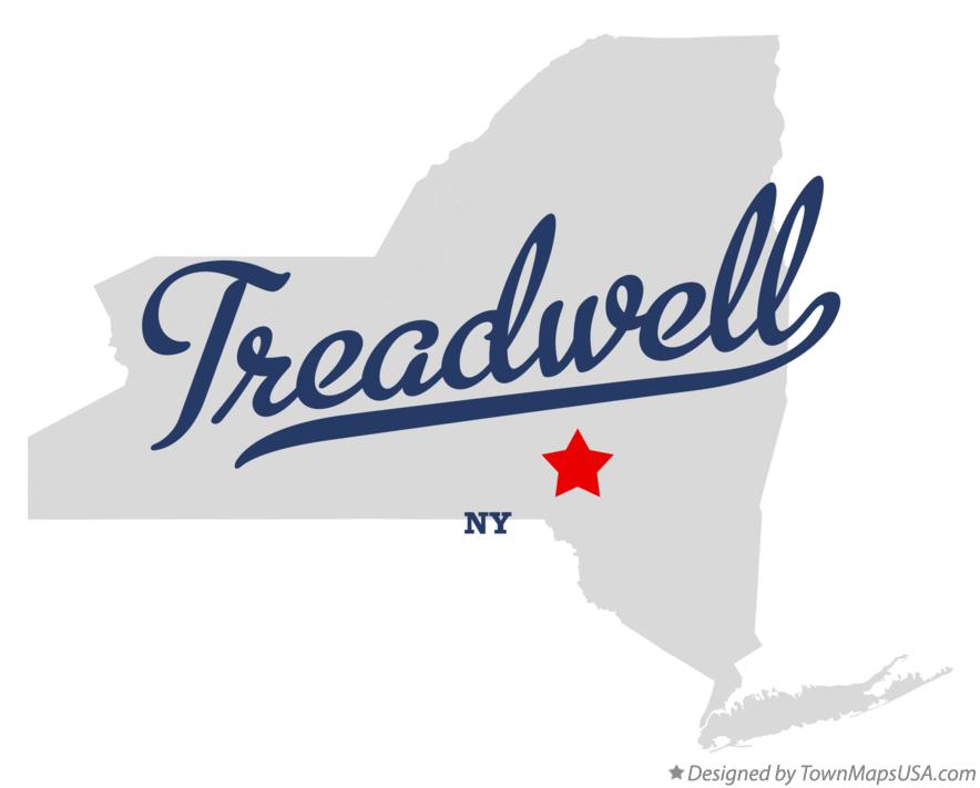 Map of Treadwell New York NY