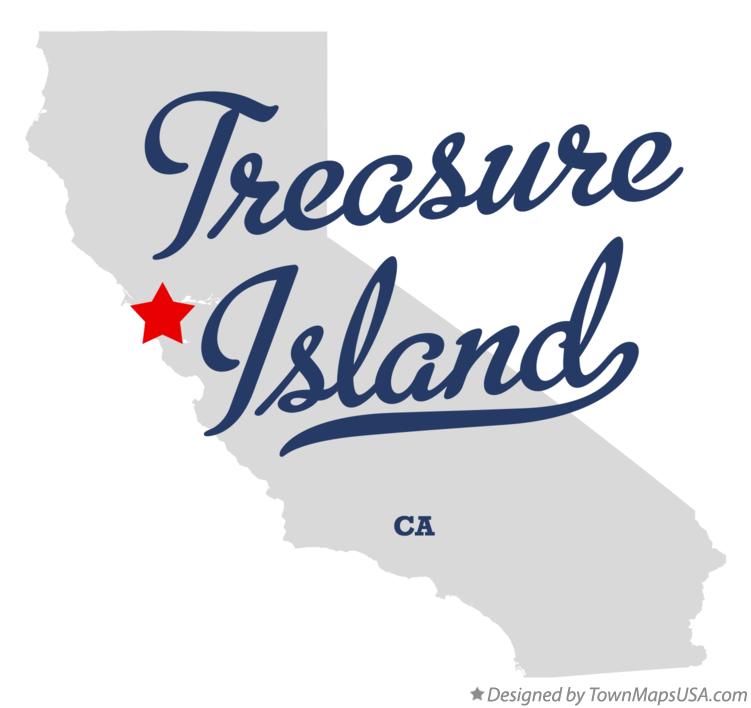 Map of Treasure Island California CA