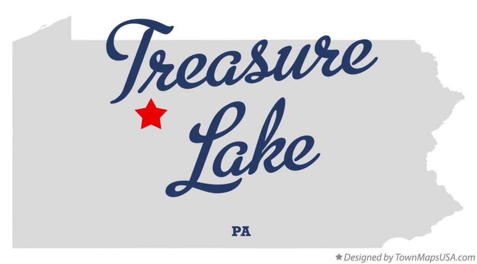 Map of Treasure Lake Pennsylvania PA