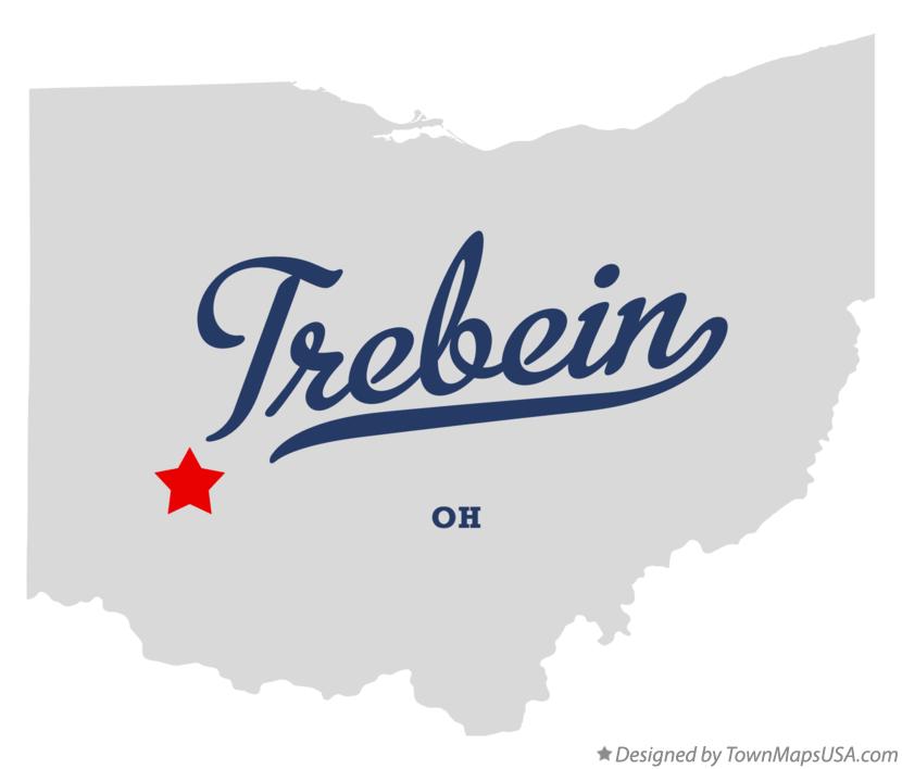 Map of Trebein Ohio OH
