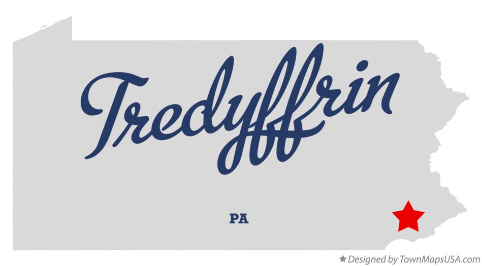 Map of Tredyffrin Pennsylvania PA