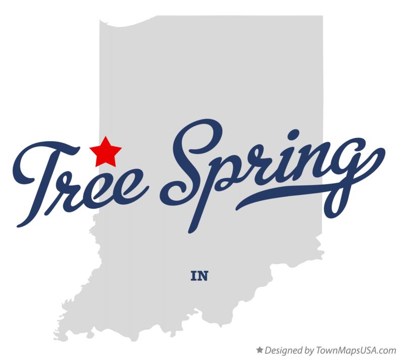 Map of Tree Spring Indiana IN